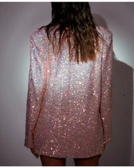 Sexy casual lapel sequin jacket