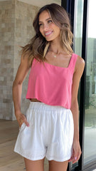 Orabella Crop Top - Coral