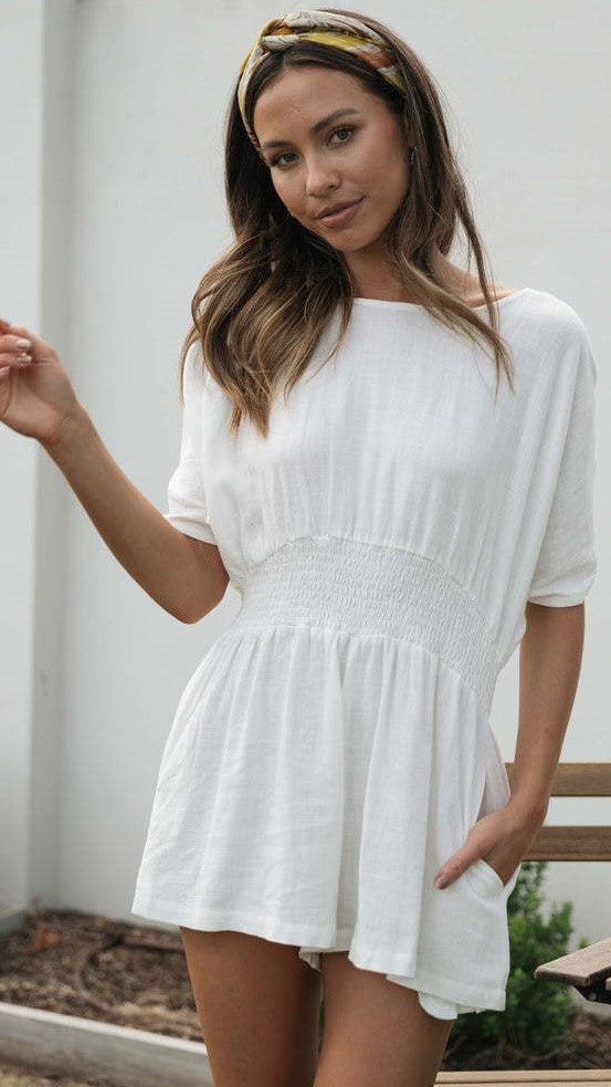 Innocent White Romper