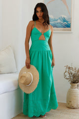 Winery On The Coast Maxi Dress Green