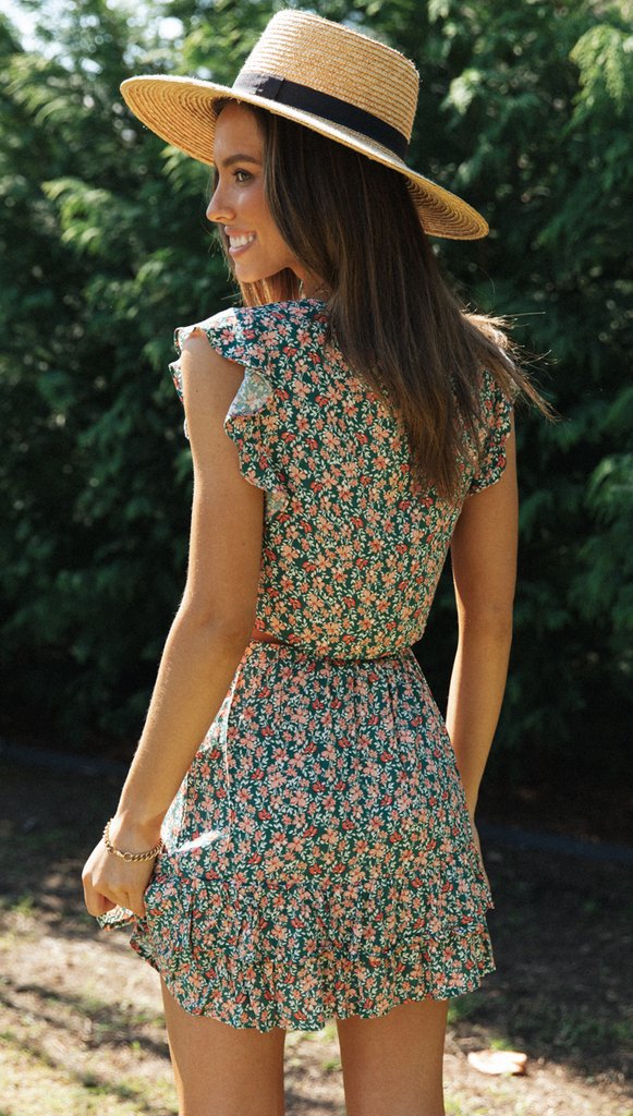 Floral Knot Top and Skirt Matching Sets