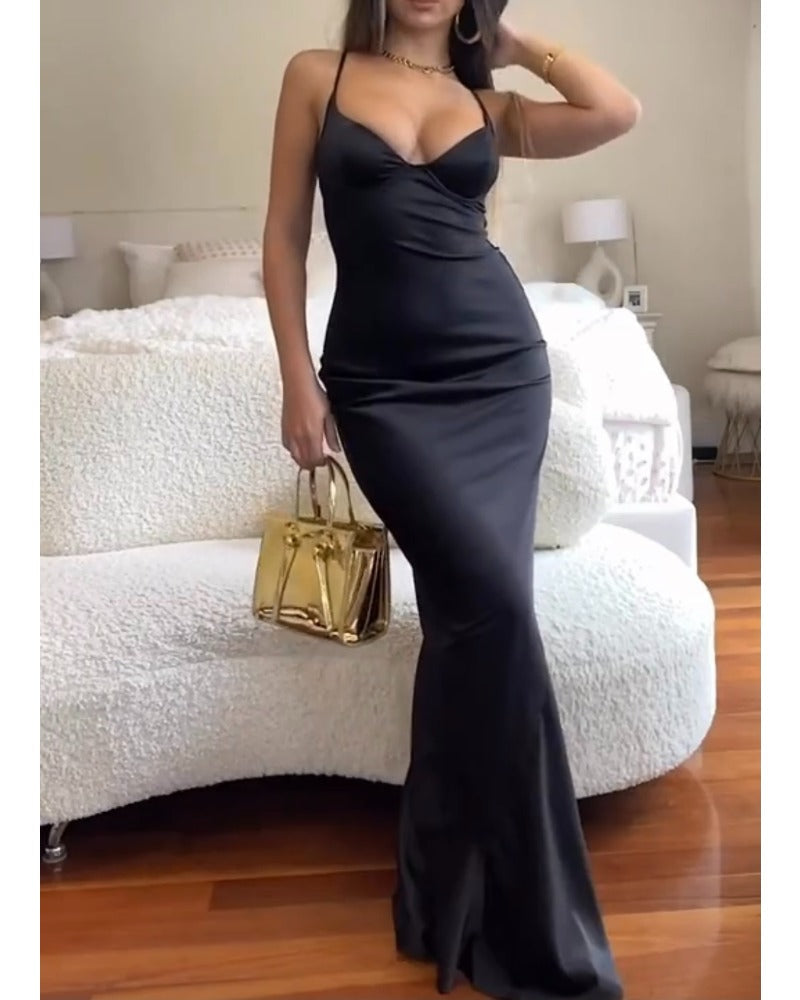 Black Sexy Casual Long Dress