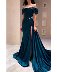 Sexy halter, strapless, split, floor-length dress