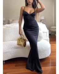 Black Sexy Casual Long Dress