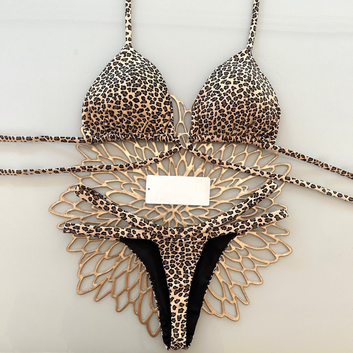 Fashion Sexy Leopard Sling Bikini Swimsuit