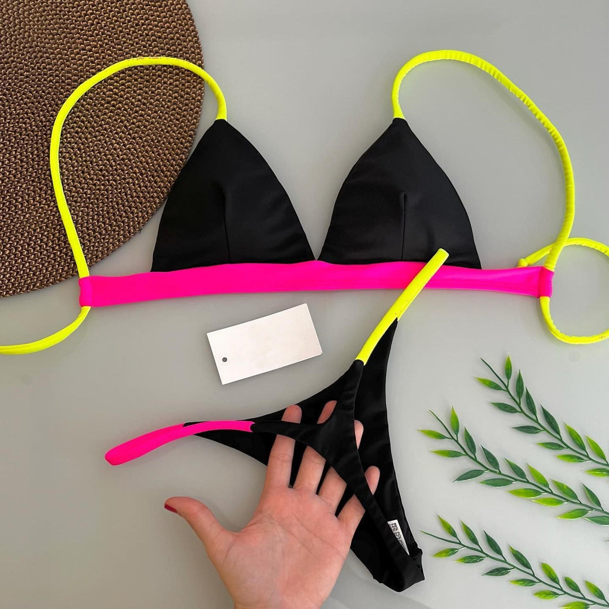 Fashion personality color matching sexy bikini