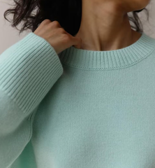 Mint Green Knit Crop Sweater