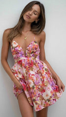 Autumn Floral Slip Mini Dress