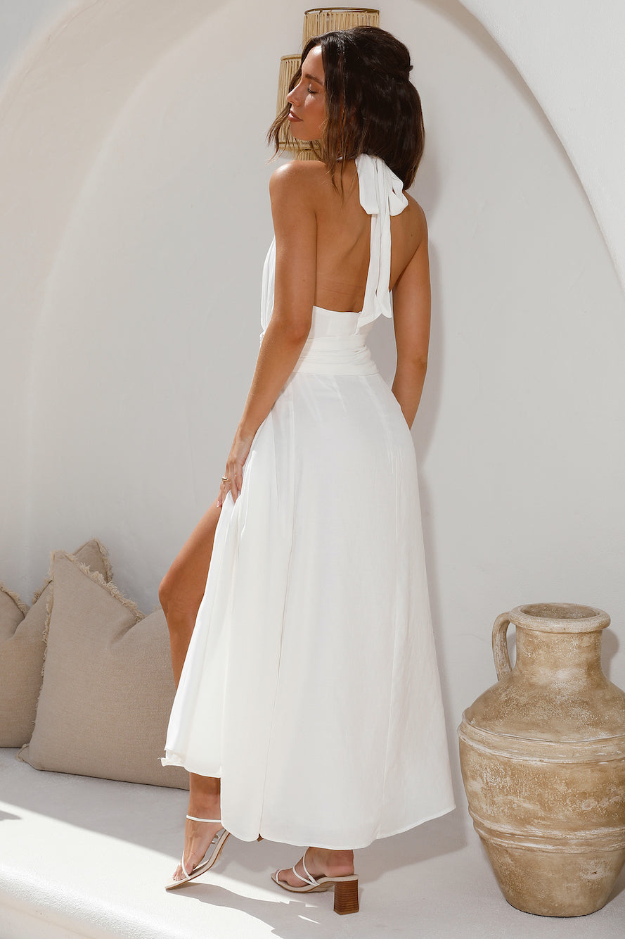 Heaven Can Wait Maxi Dress White