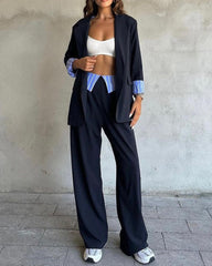 Lapel casual two-piece set